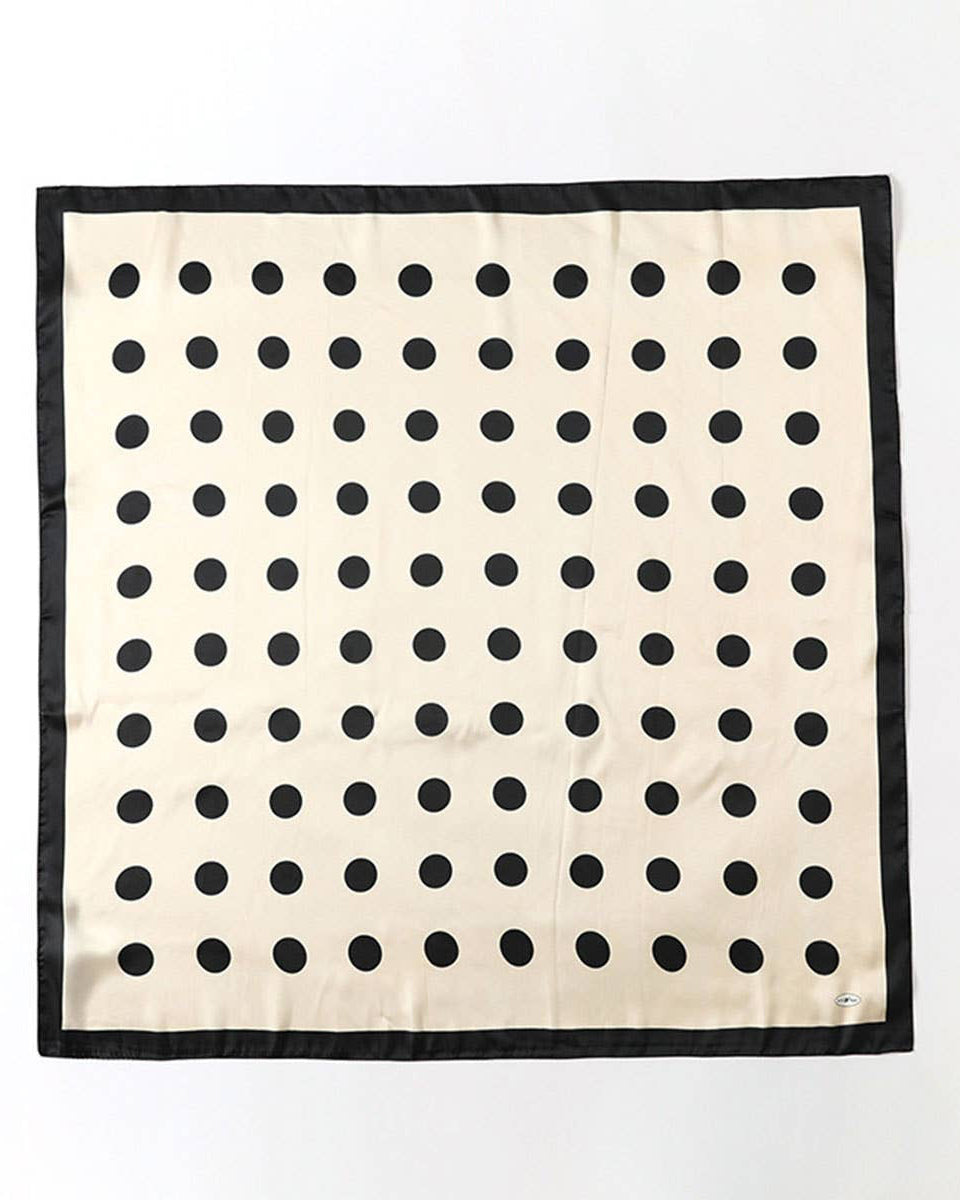 Polka Dot Satin Scarf - Blackbird Boutique
