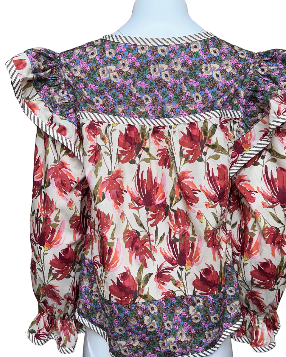 Multi Print Blouse - Blackbird Boutique