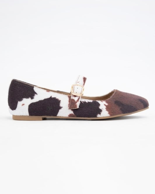 Animal Print Mary Jane Flats - Blackbird Boutique