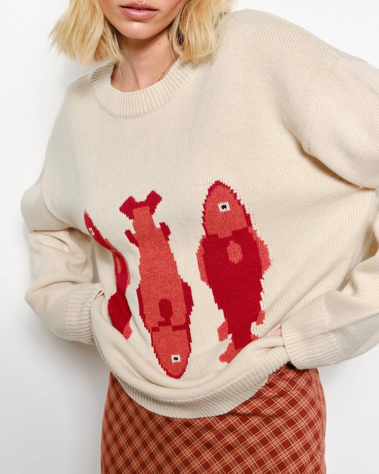 Playful Knit Fish Sweater