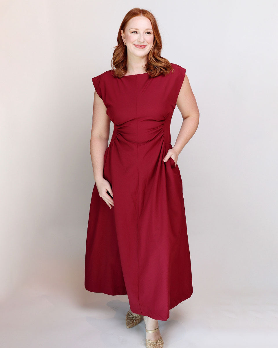 Lyla Ruched Waist Midi Dress