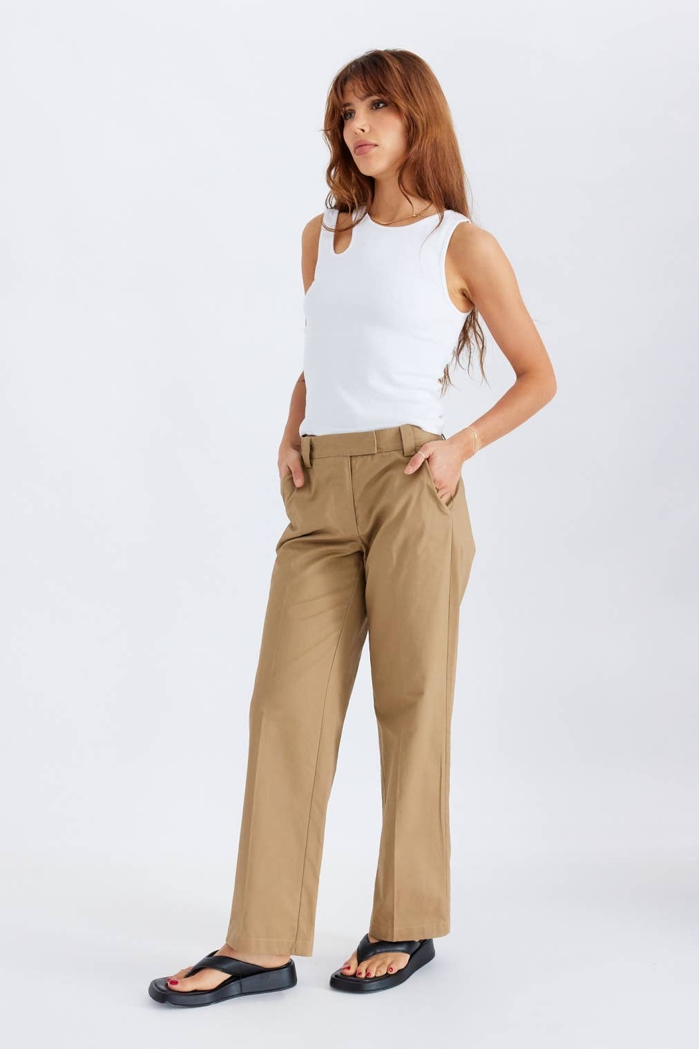 Khaki Pant - Blackbird Boutique