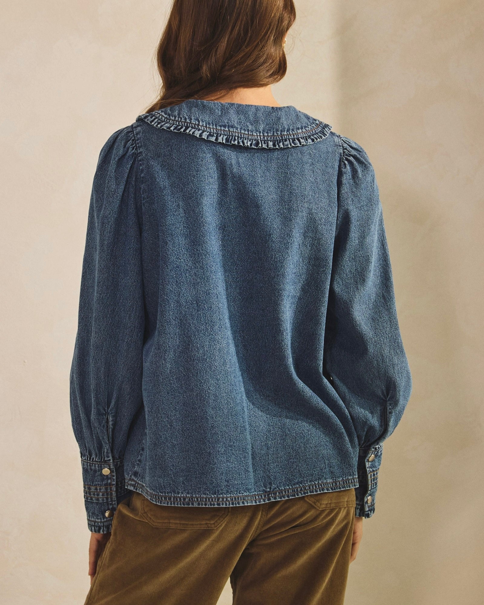 Vintage Wash Sailor Collar Top