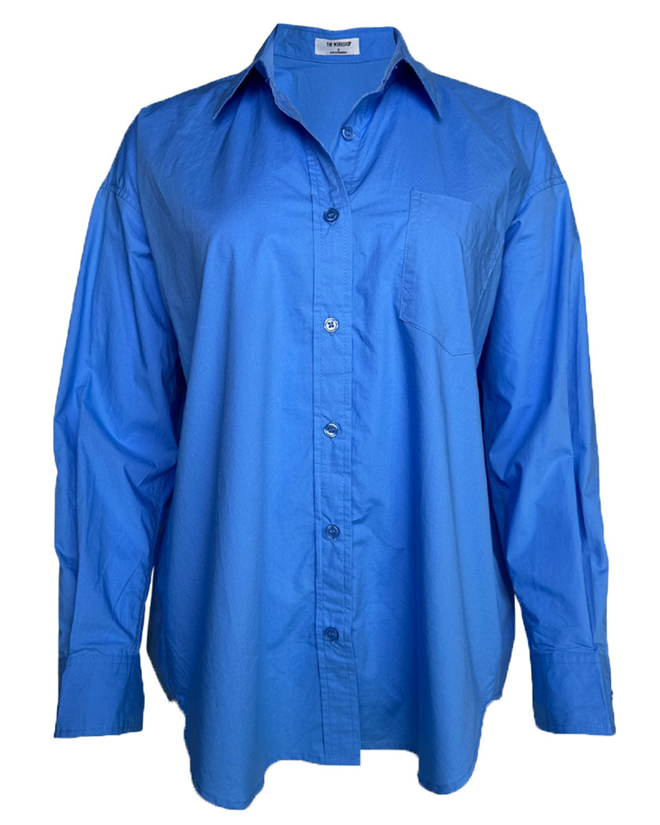Relaxed Button Down Long Sleeve Shirt - Blackbird Boutique