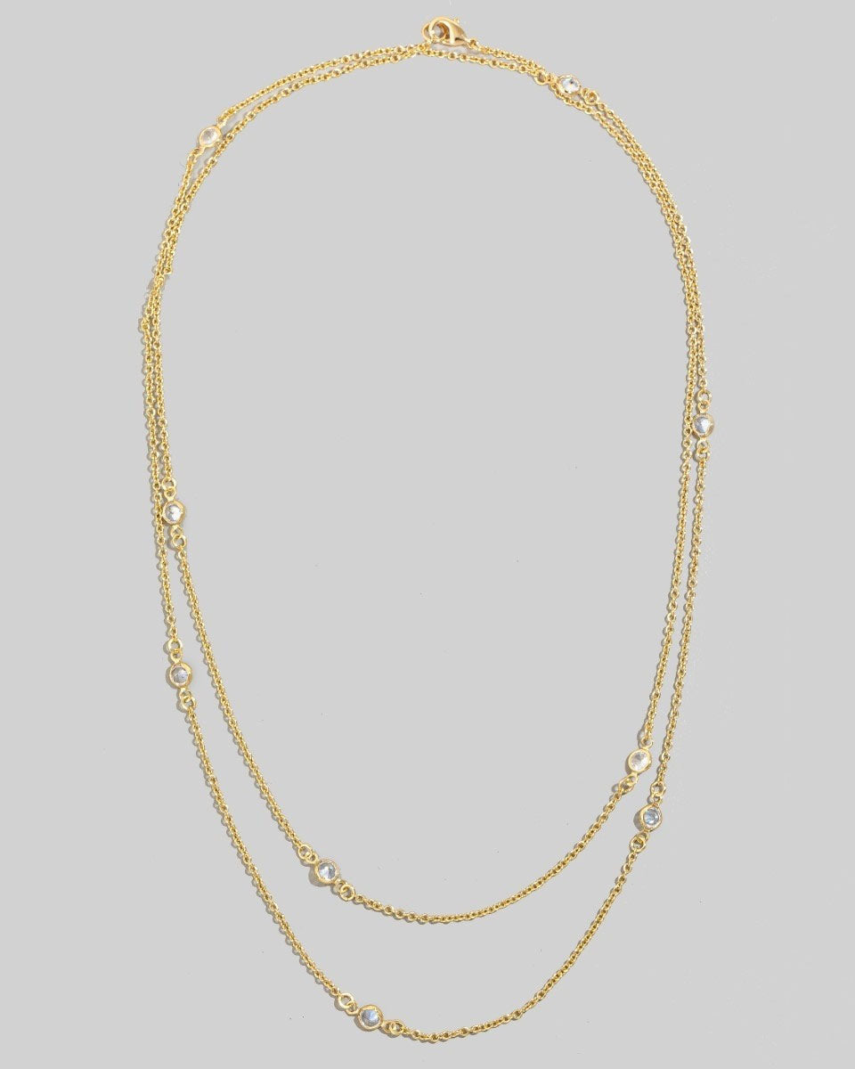 Mini CZ Chain Necklace - Blackbird Boutique