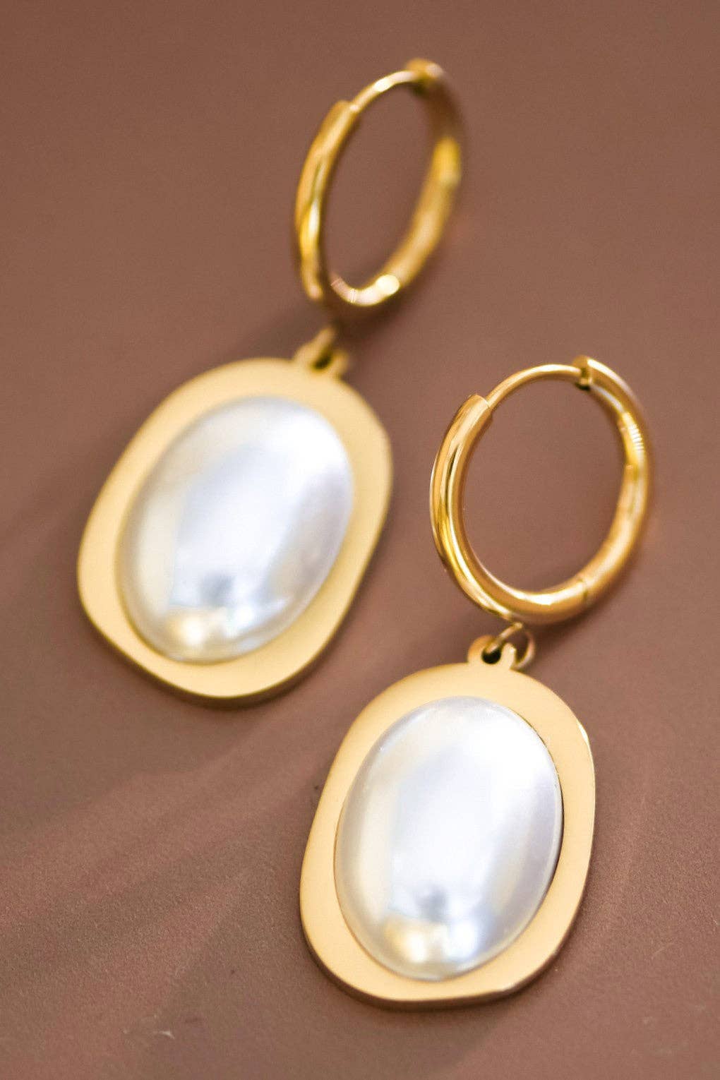 18K Gold Plated Waterproof Stainless Steel Drop Earrings