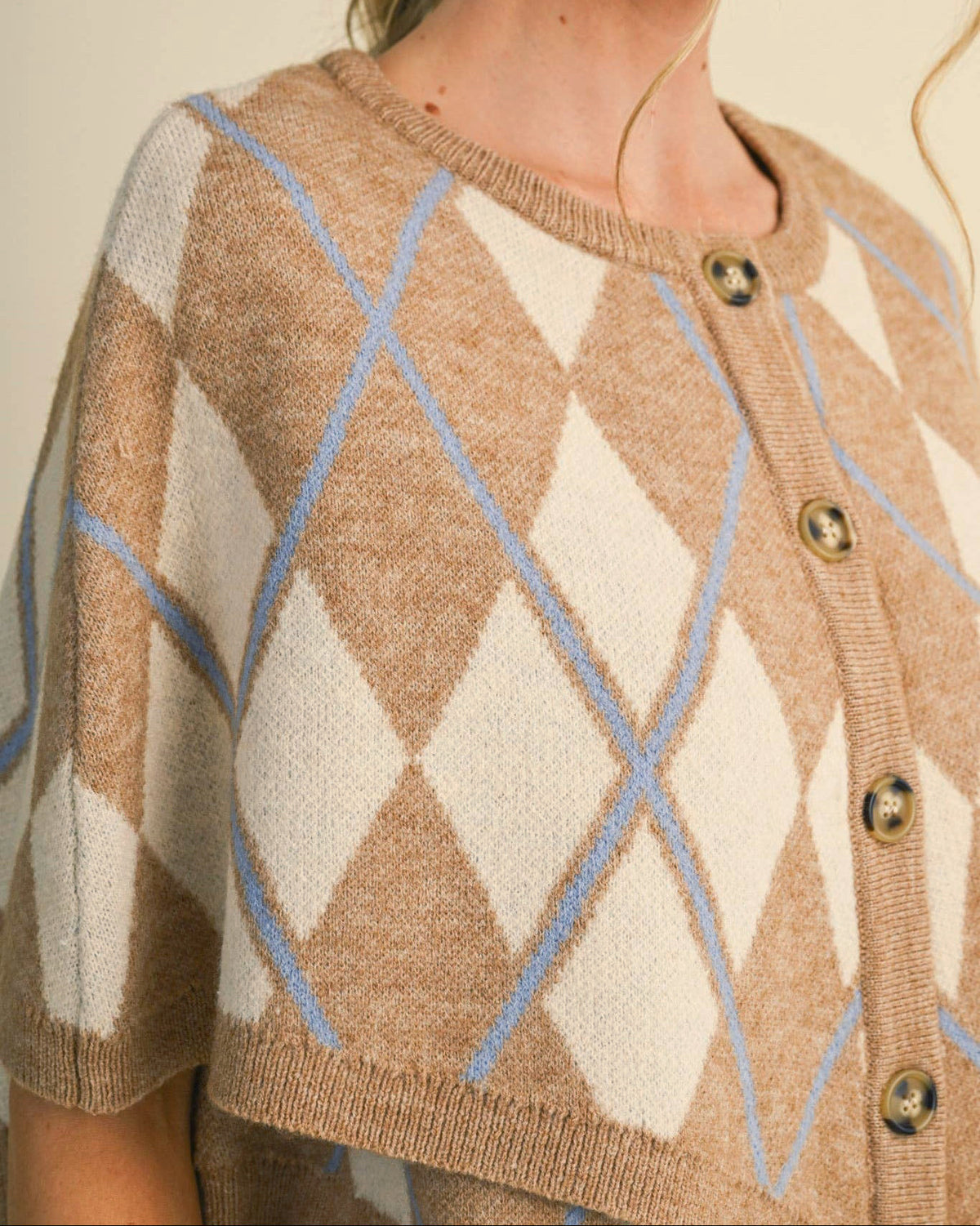 Jessica Argyle Button Down Cape Cardigan