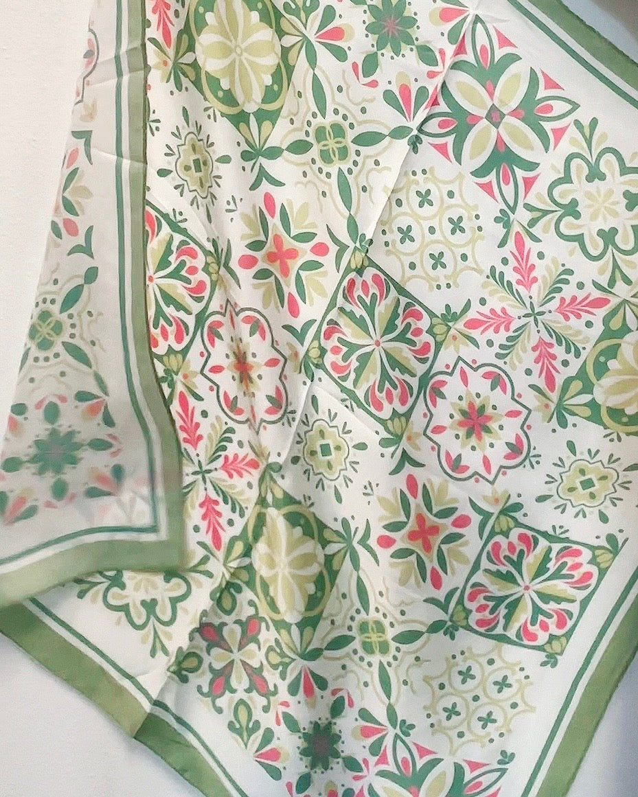 Spring Floral Scarf - Blackbird Boutique