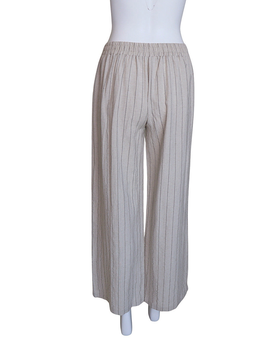 Linen Pinstripe Set - Pants - Blackbird Boutique