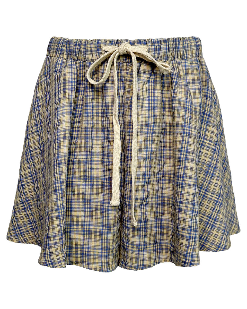 Check Pattern Flowy Casual Shorts - Blackbird Boutique