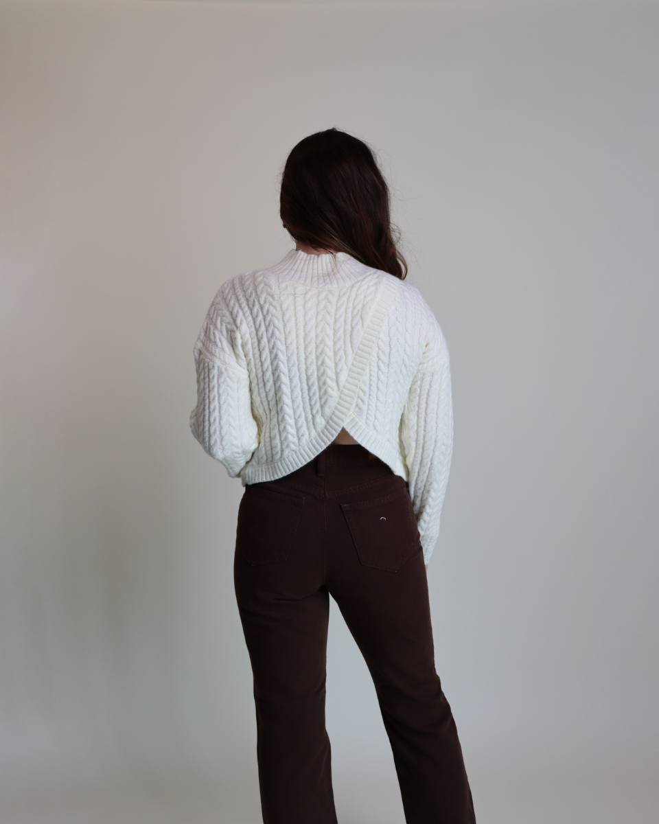 Savannah Sweater in Ivory - Blackbird Boutique