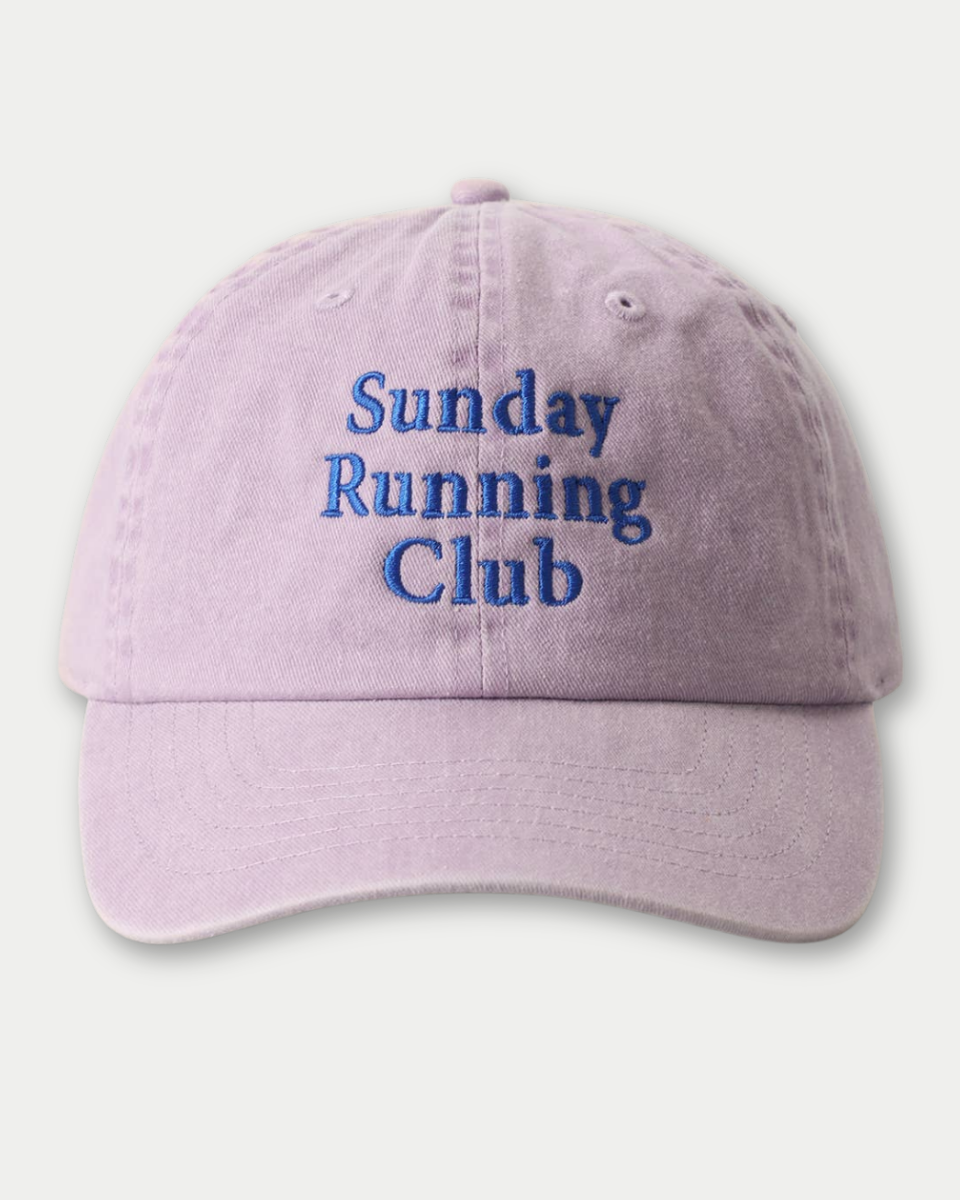 Sunday Running Club Embroidered Cotton Baseball Cap