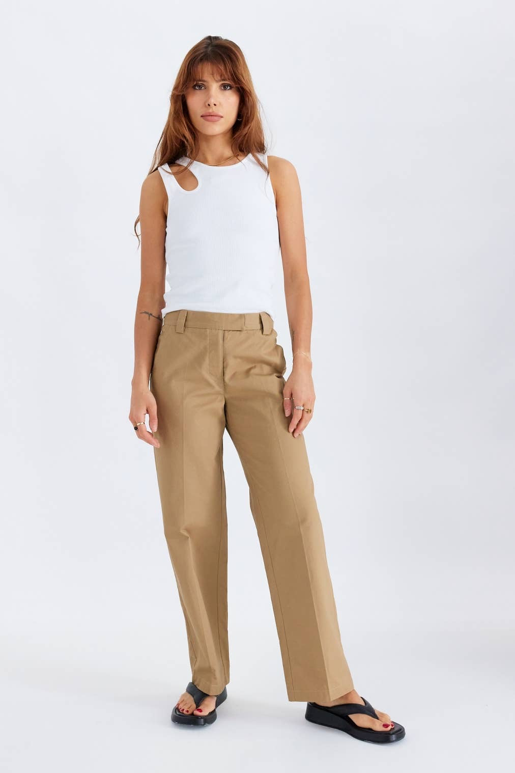 Khaki Pant - Blackbird Boutique