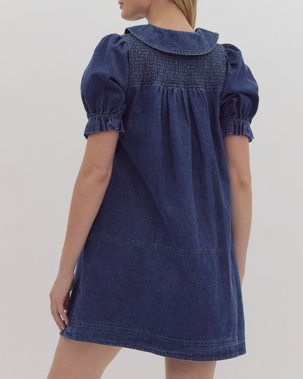 Denim Dress In Dark Denim