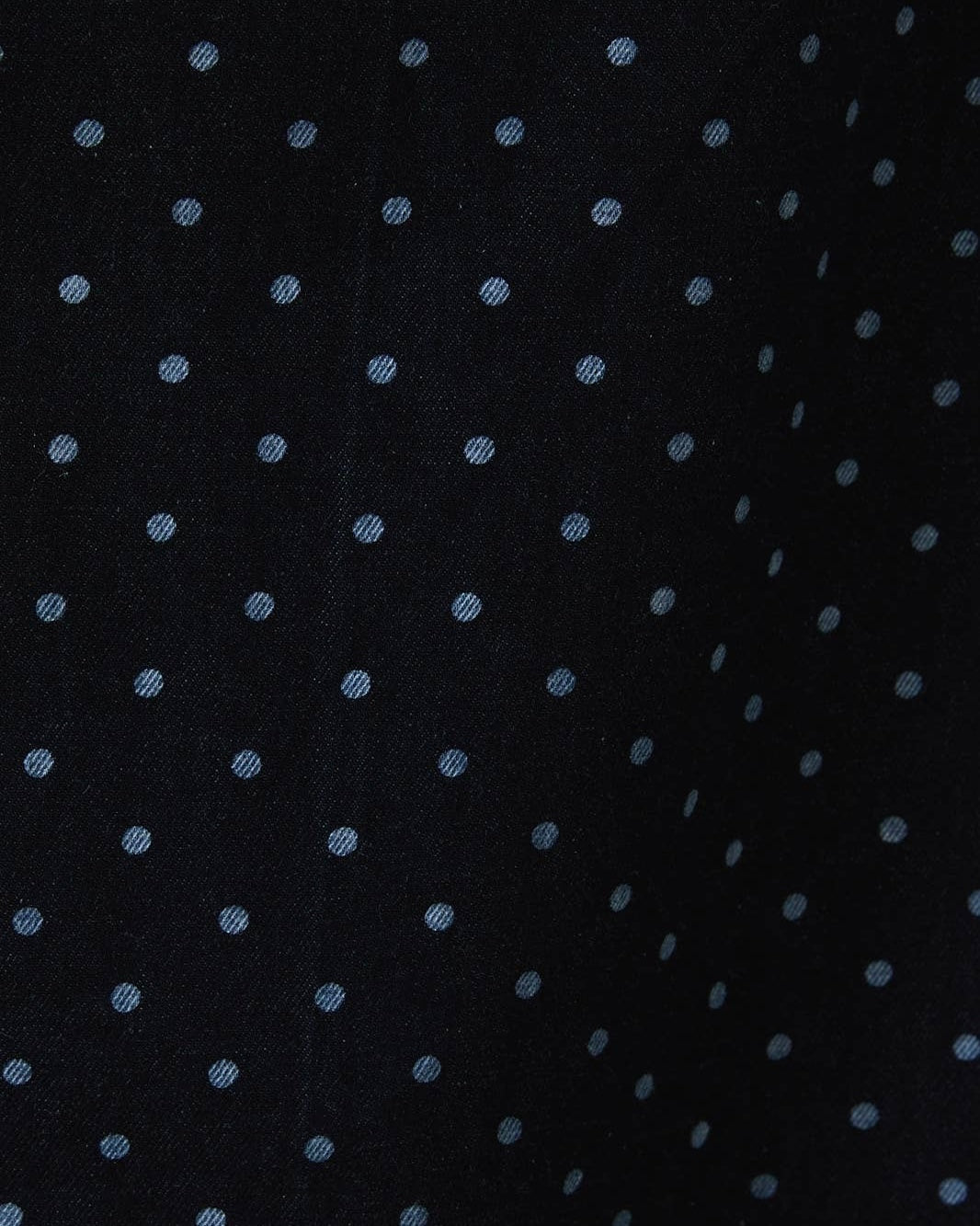 Denim White Dot Side Tie Mini Dress - Blackbird Boutique