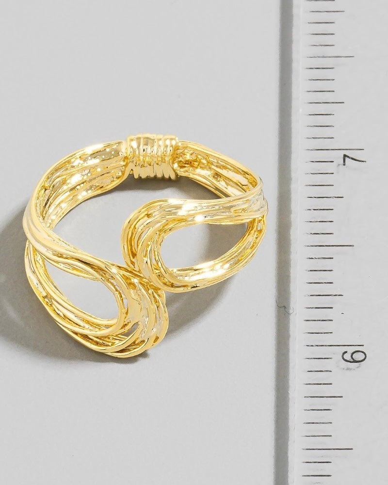 Knotted Loop Open Band Ring - Blackbird Boutique