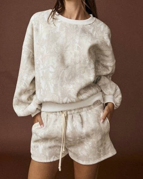 Woodland Camo Crewneck and Short Set - Blackbird Boutique