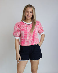 Pearl Embellished Shorts in Navy - Blackbird Boutique