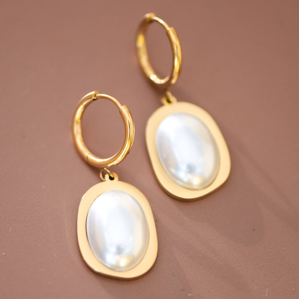 18K Gold Plated Waterproof Stainless Steel Drop Earrings