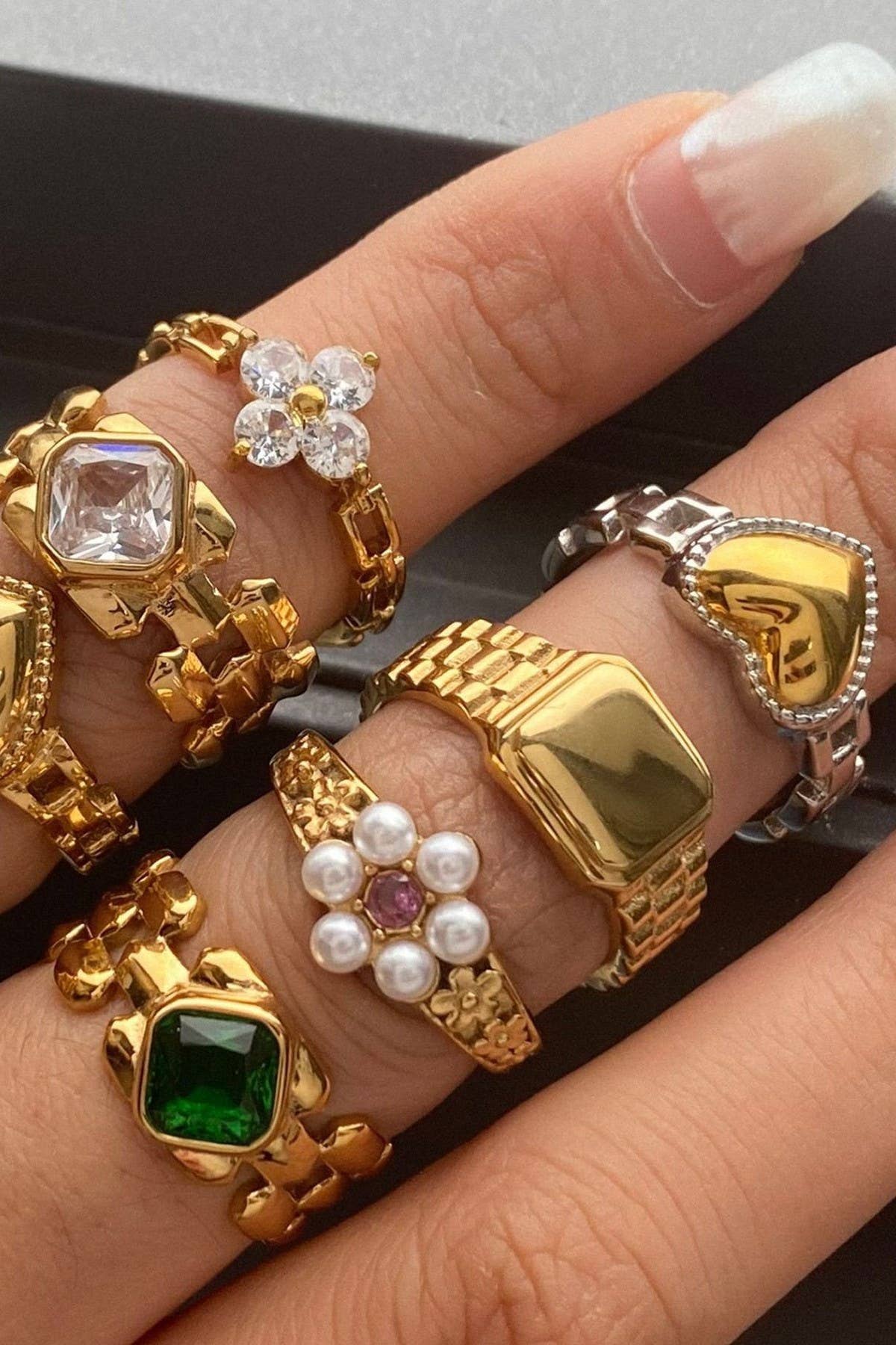18K STAINLESS STEEL TARNISH FREE  RINGS - Blackbird Boutique
