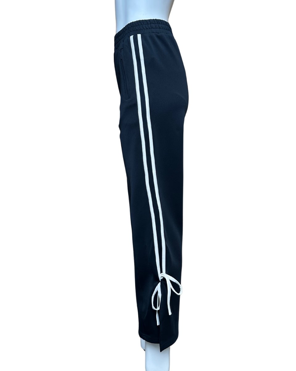 Bow Detail Track Pants in Dark Navy