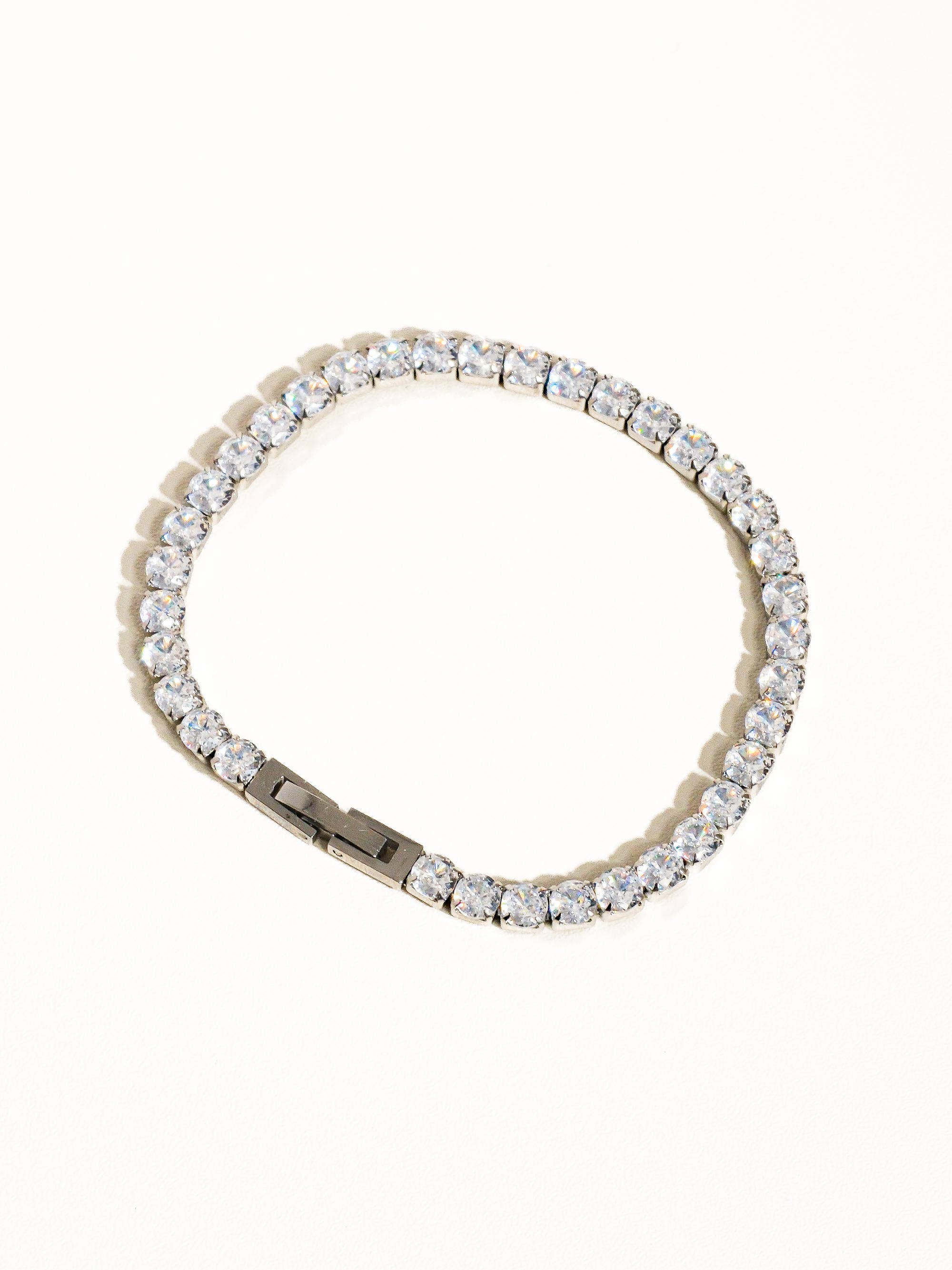 René Non-Tarnish Rhinestone Dressy Bracelet - Blackbird Boutique