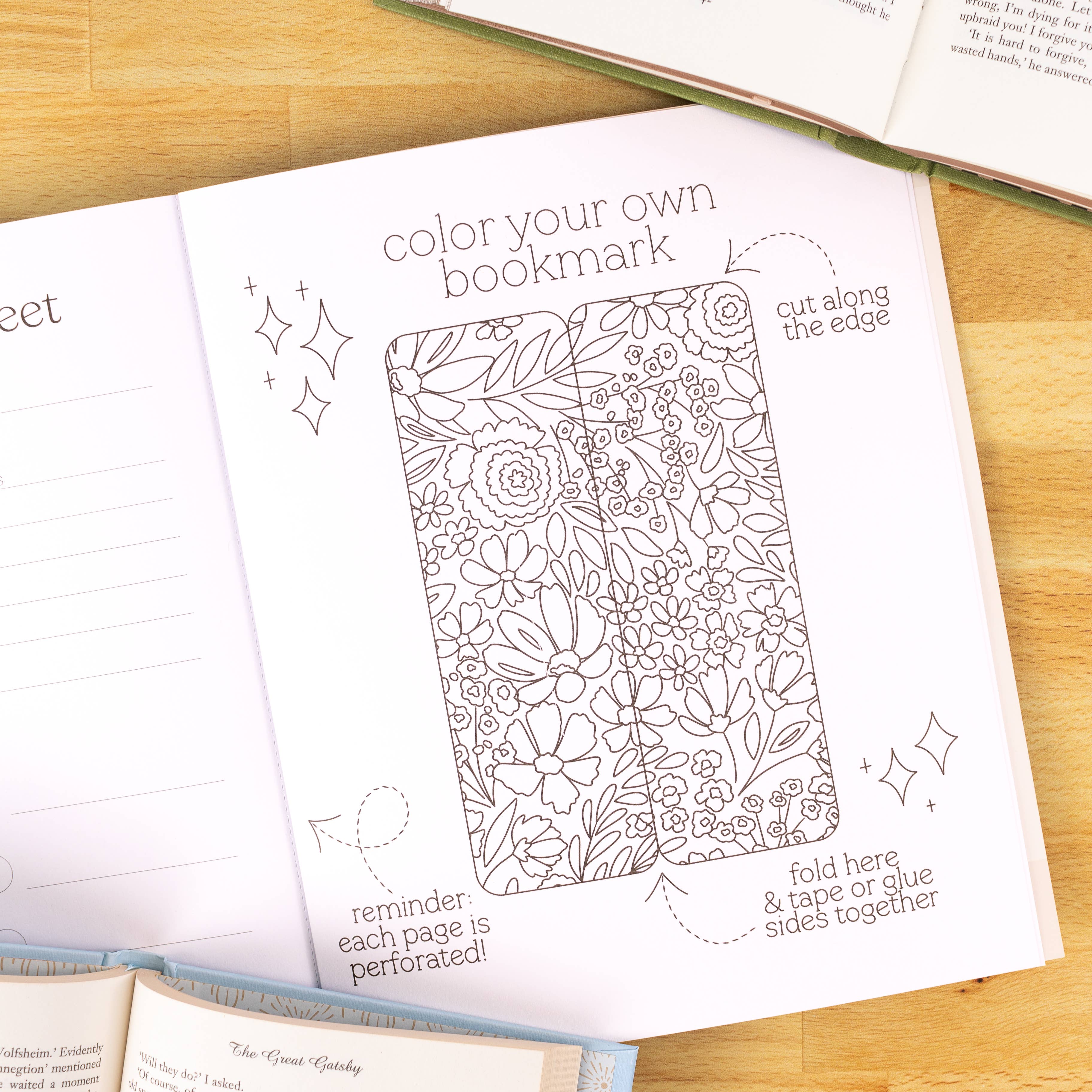 All Booked Up Coloring Book | Bookish & Reading - Blackbird Boutique