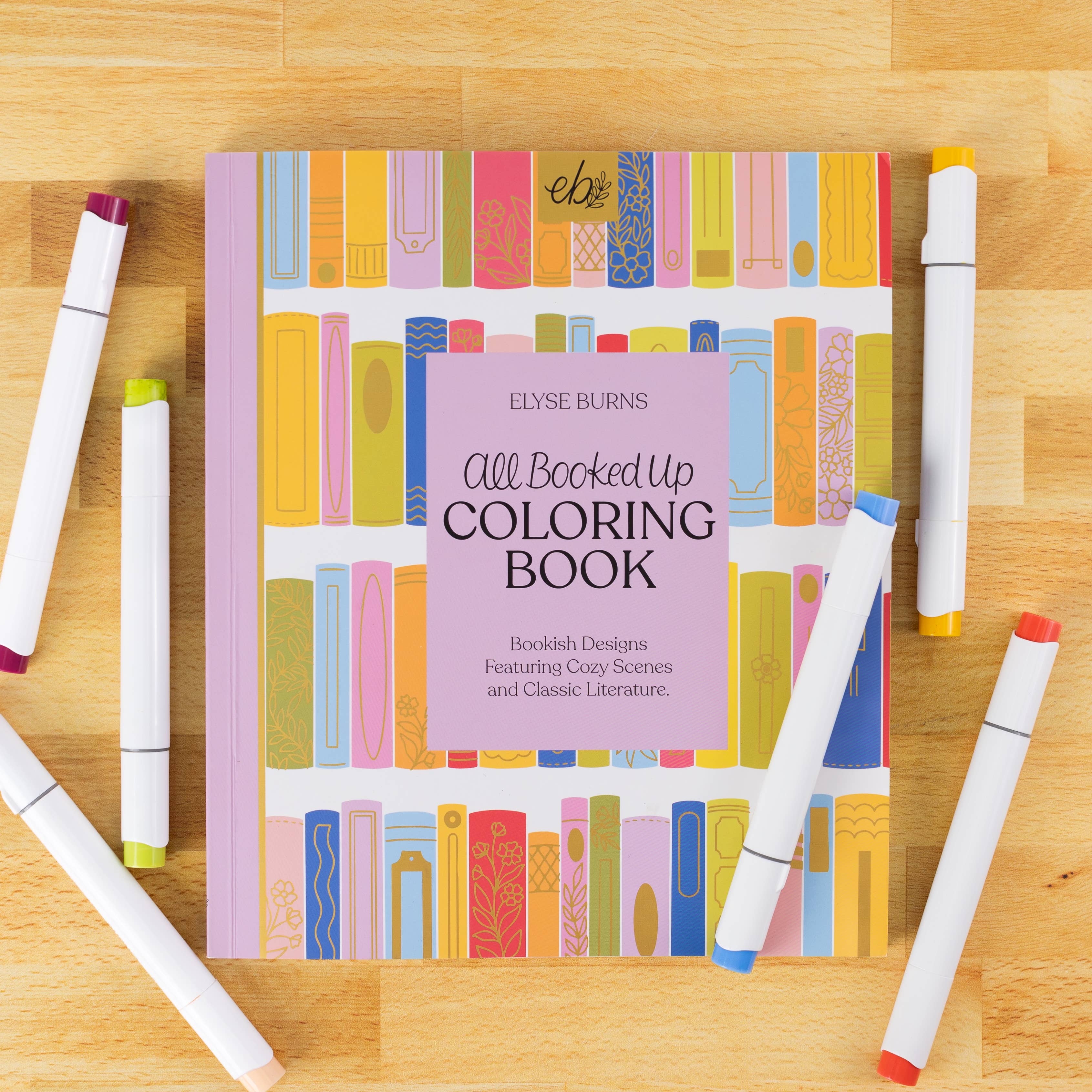 All Booked Up Coloring Book | Bookish & Reading - Blackbird Boutique