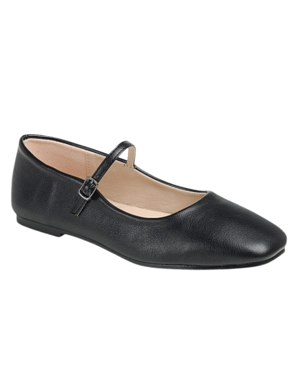 Black Mary Jane Flats - Blackbird Boutique