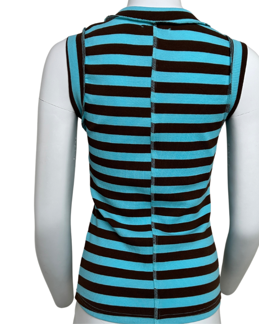 Striped Ribbed Knit Tank