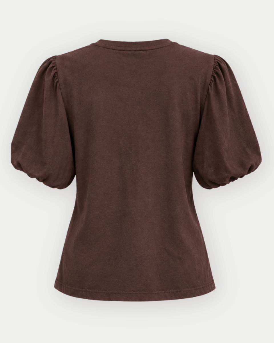 Jeanine 100% Cotton Elasticized Smocked & Trim Accent Top