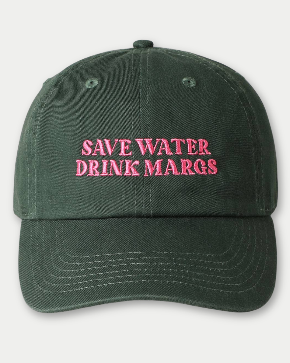 Save Water Drink Margs Embroidered Baseball Cap
