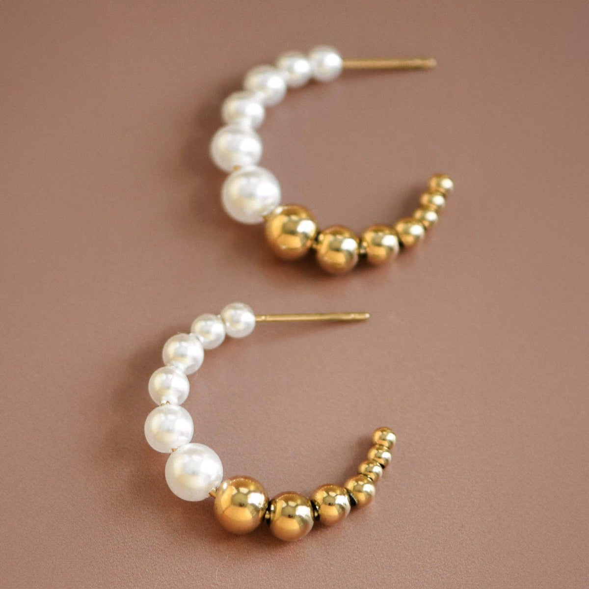 18K Gold Plated Waterproof Stainless Steel Hoop Earrings