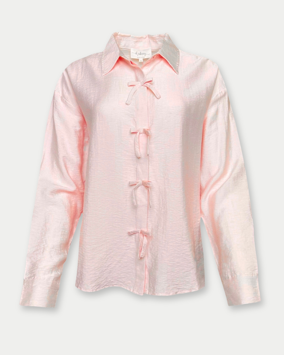 SWEETLY DETAILED LIGHTWEIGHT CRINKLE BUTTON-DOWN SHIRT - Blackbird Boutique