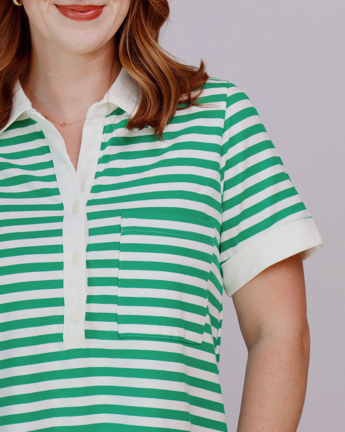 Angelina Striped Rugby T-Shirt Dress