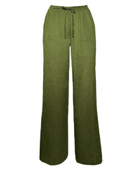 OLIVE SATIN PANTS