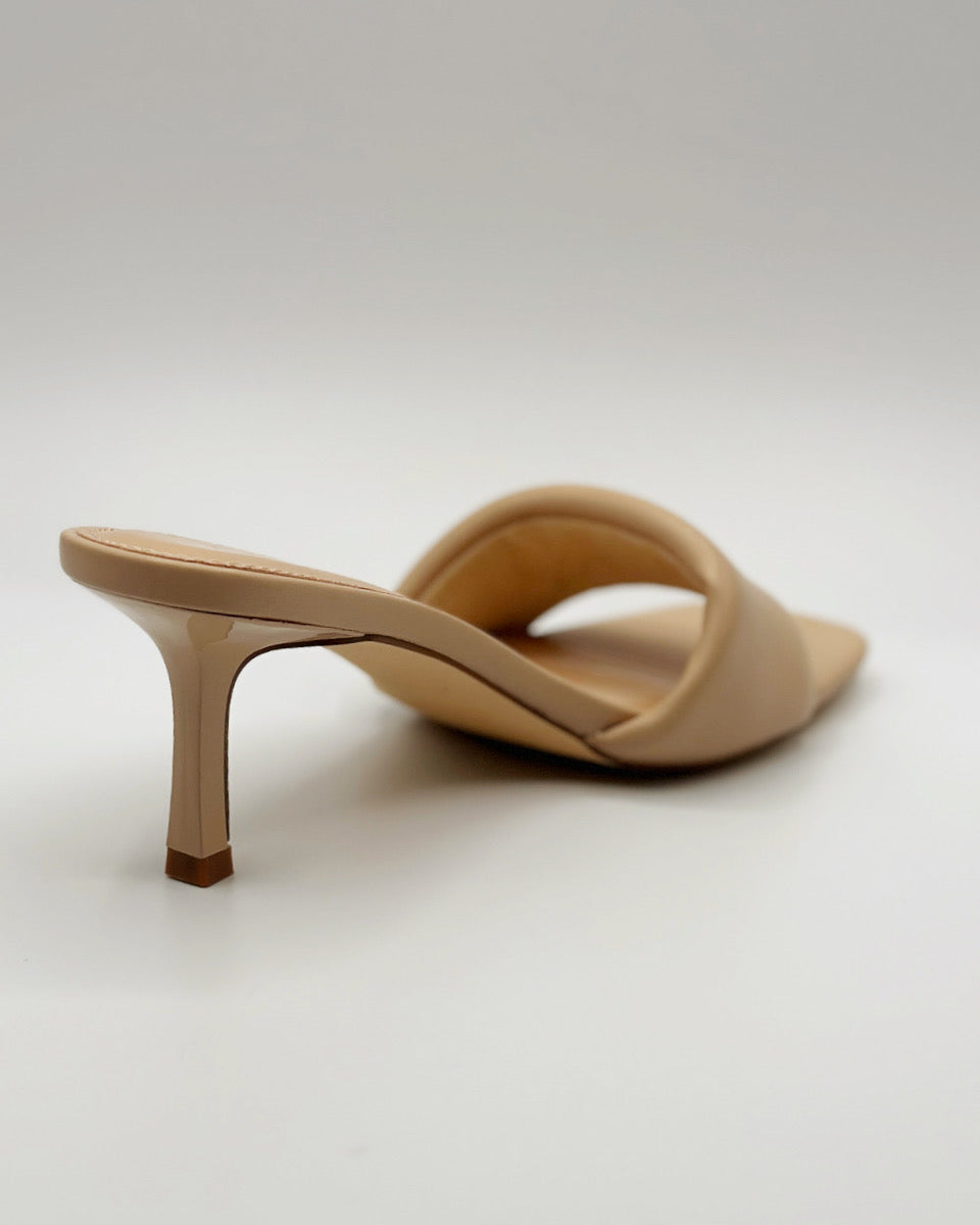 Nude Heeled Sandals - Blackbird Boutique