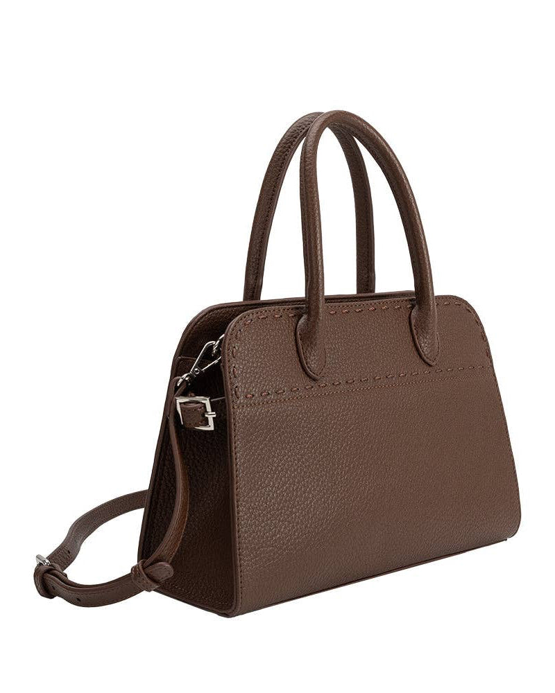 MELIE BIANCO Marlo Espresso Recycled Vegan Crossbody Bag - Blackbird Boutique