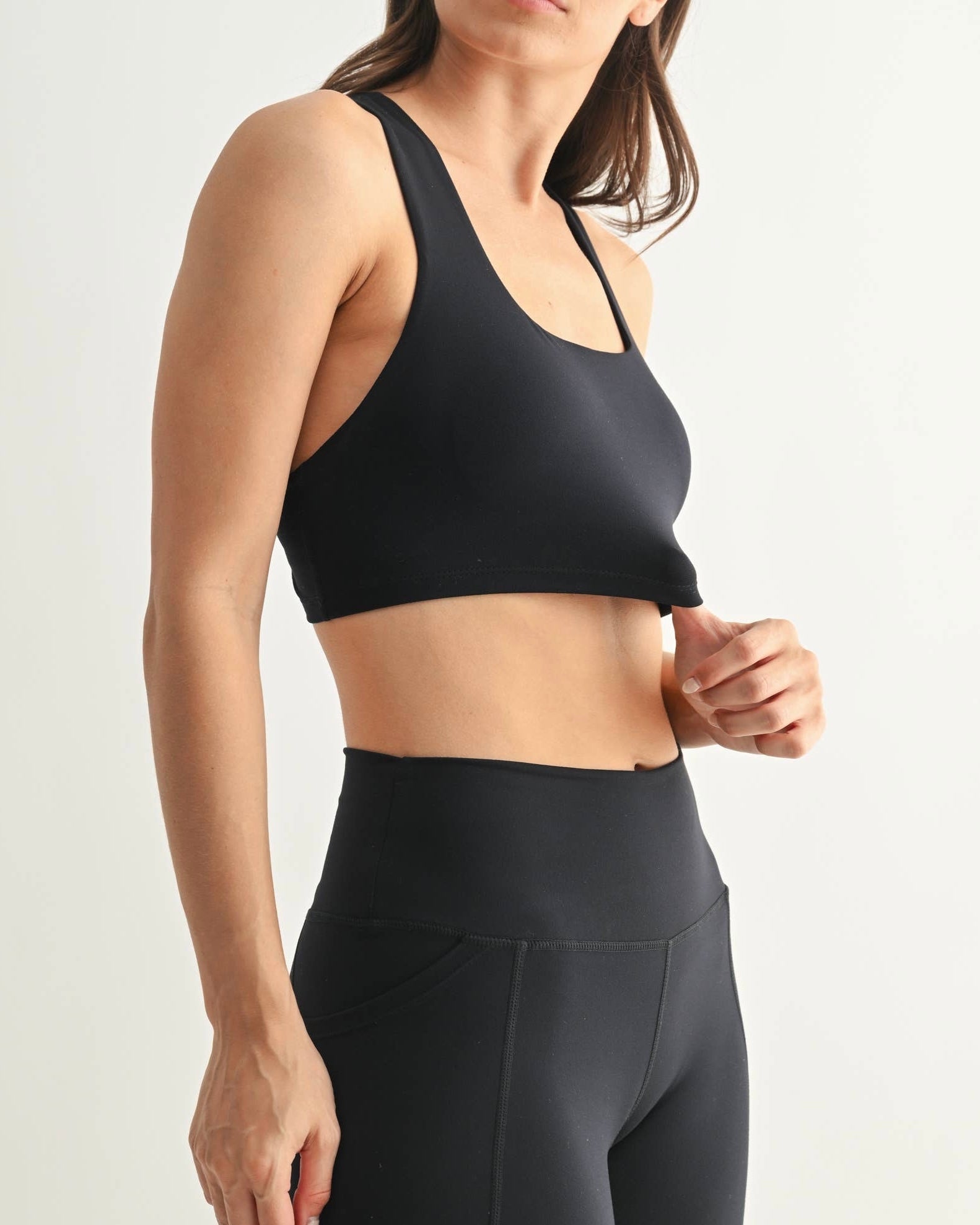 Mono B Square Neck Sports Bra - Blackbird Boutique