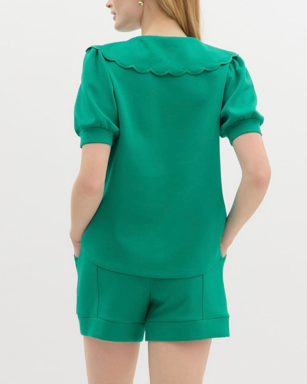 Short Set - Top in Green - Blackbird Boutique