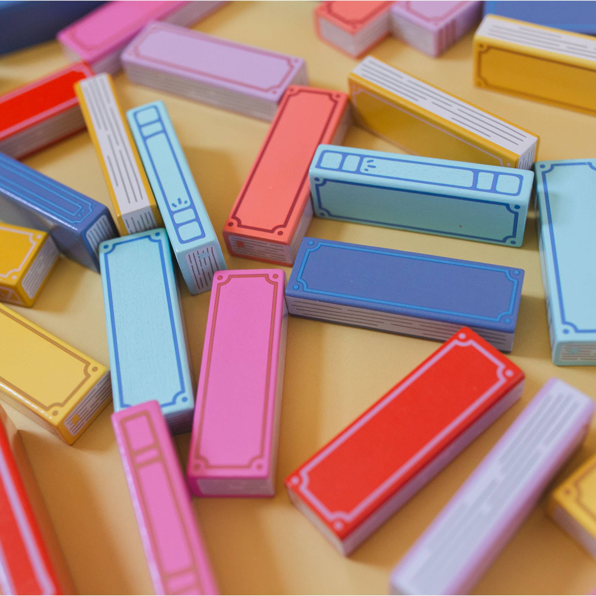 Tumbling Book Stack - Wooden Block Stacking & Balance Game - Blackbird Boutique