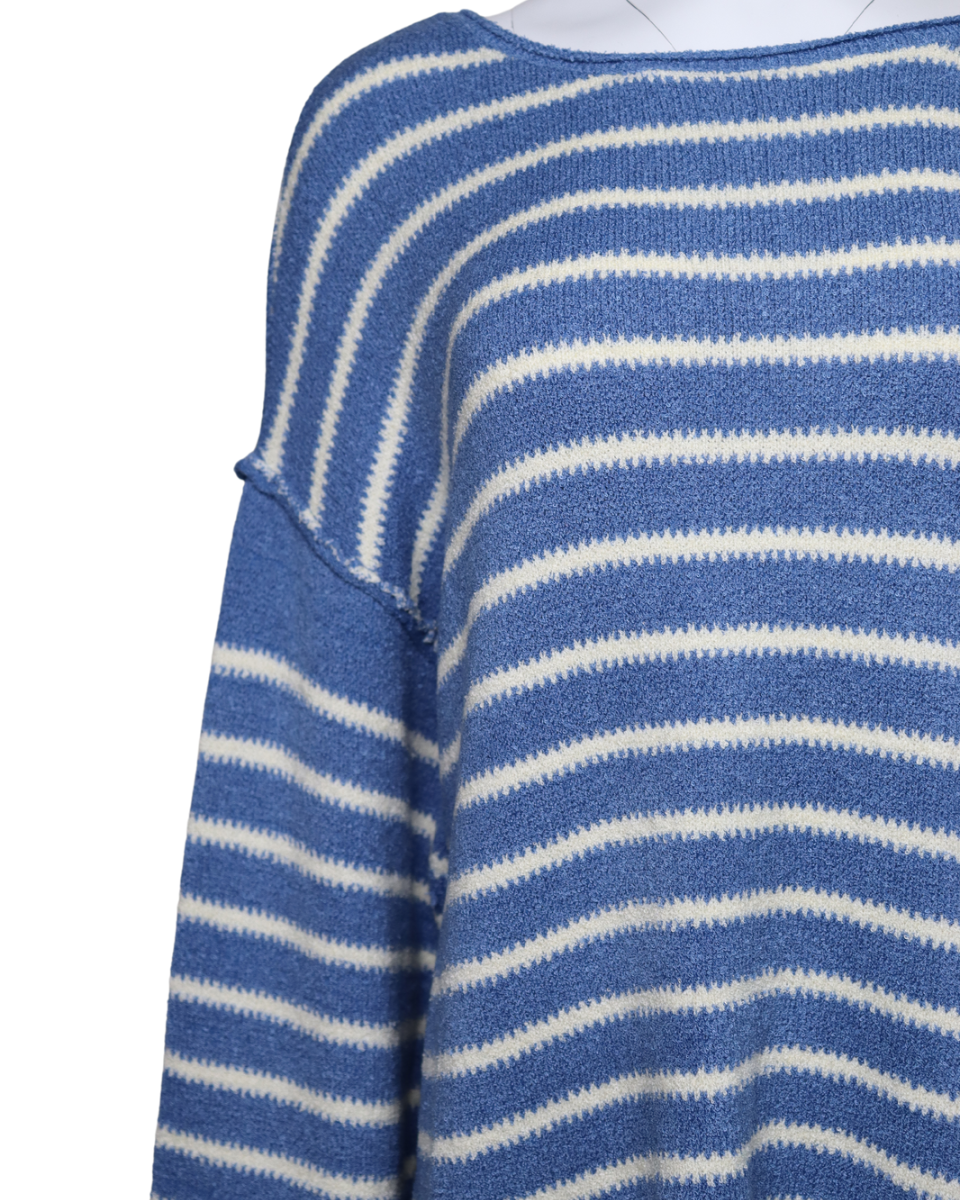 Blue Striped Sweater - Blackbird Boutique