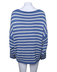 Blue Striped Sweater - Blackbird Boutique