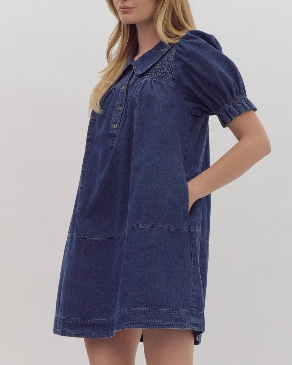 Denim Dress In Dark Denim