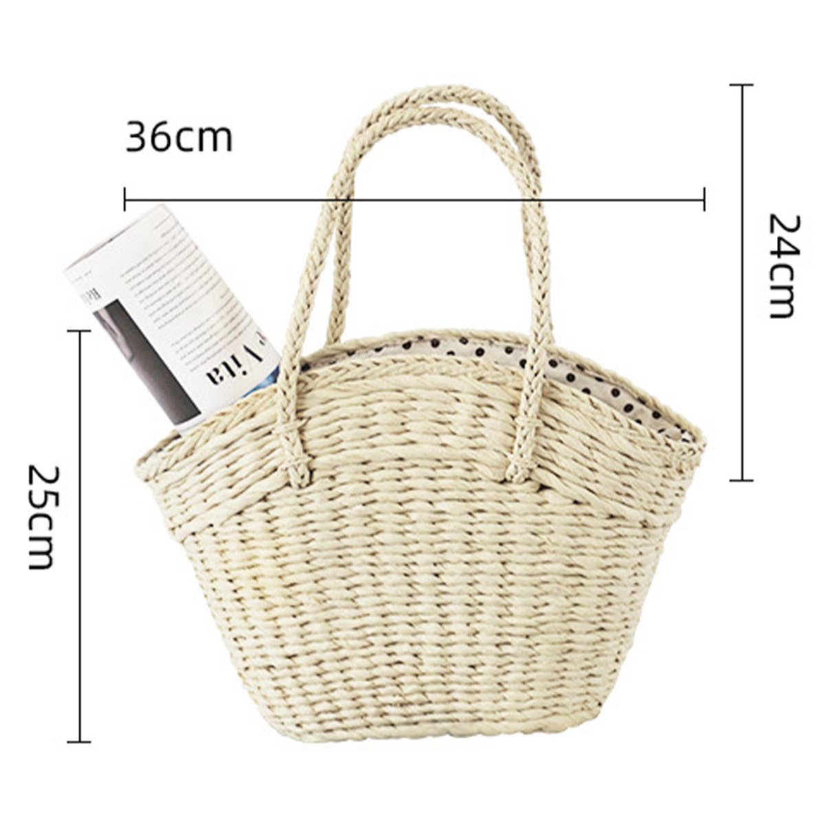 SUMMER WOVEN CASUAL STRAW TOTE BAG - Blackbird Boutique