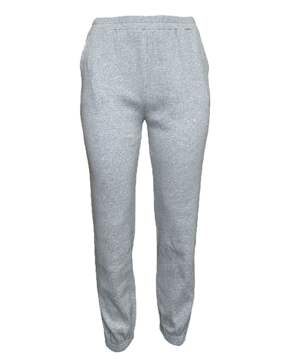 Soft Corduroy Knit Jogger Pants in Heather Gray - Blackbird Boutique