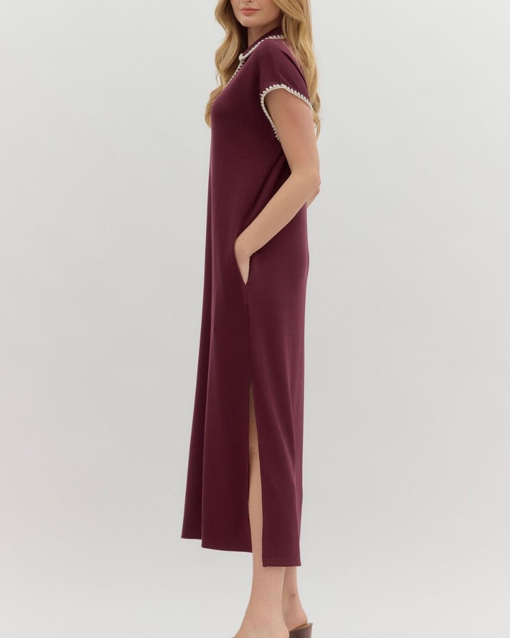 Solid Jersey Knit Midi Dress - Blackbird Boutique