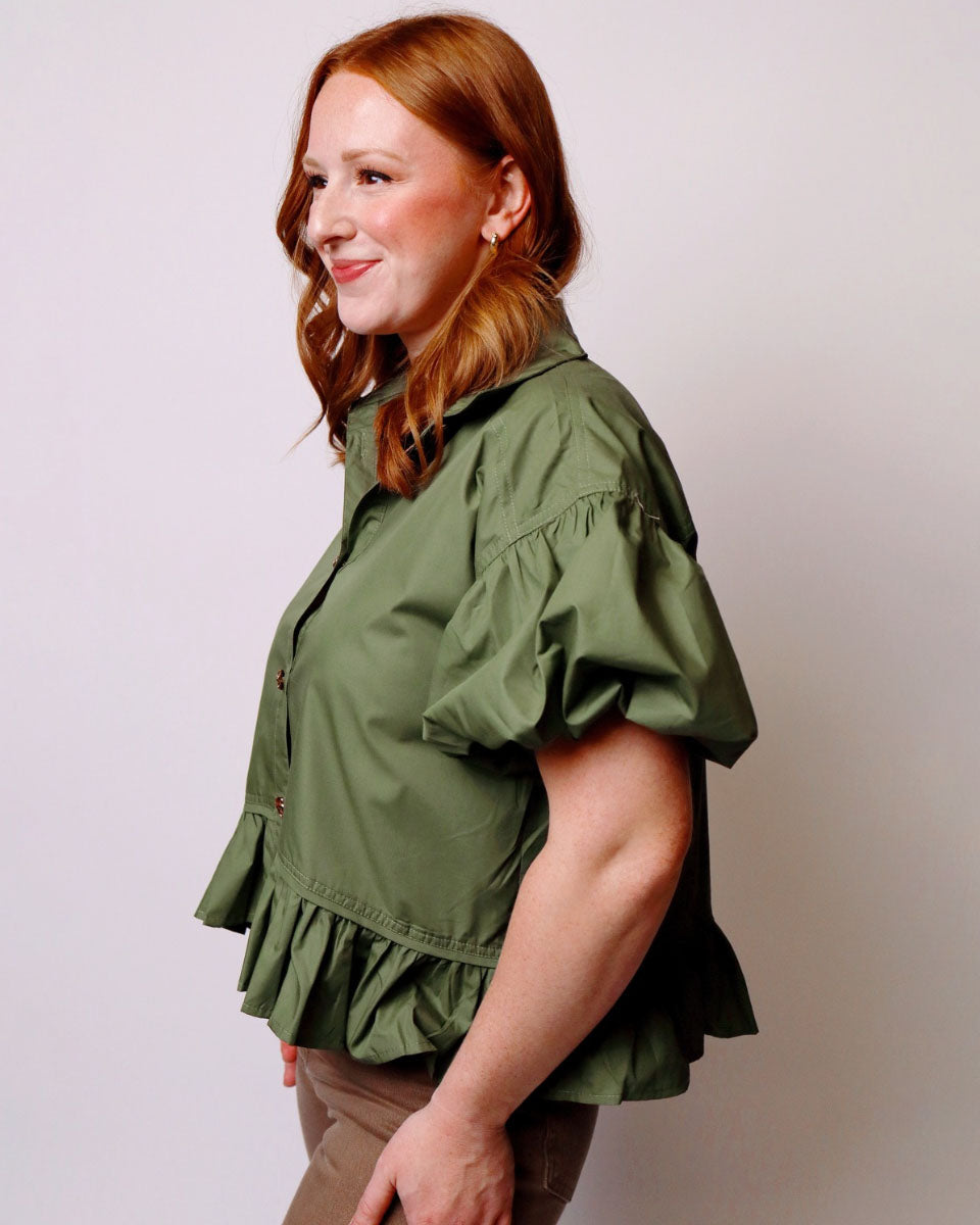 Jen High Low Peplum Blouse