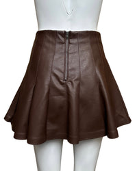 Faux Leather Pleated Mini Skirt - Blackbird Boutique