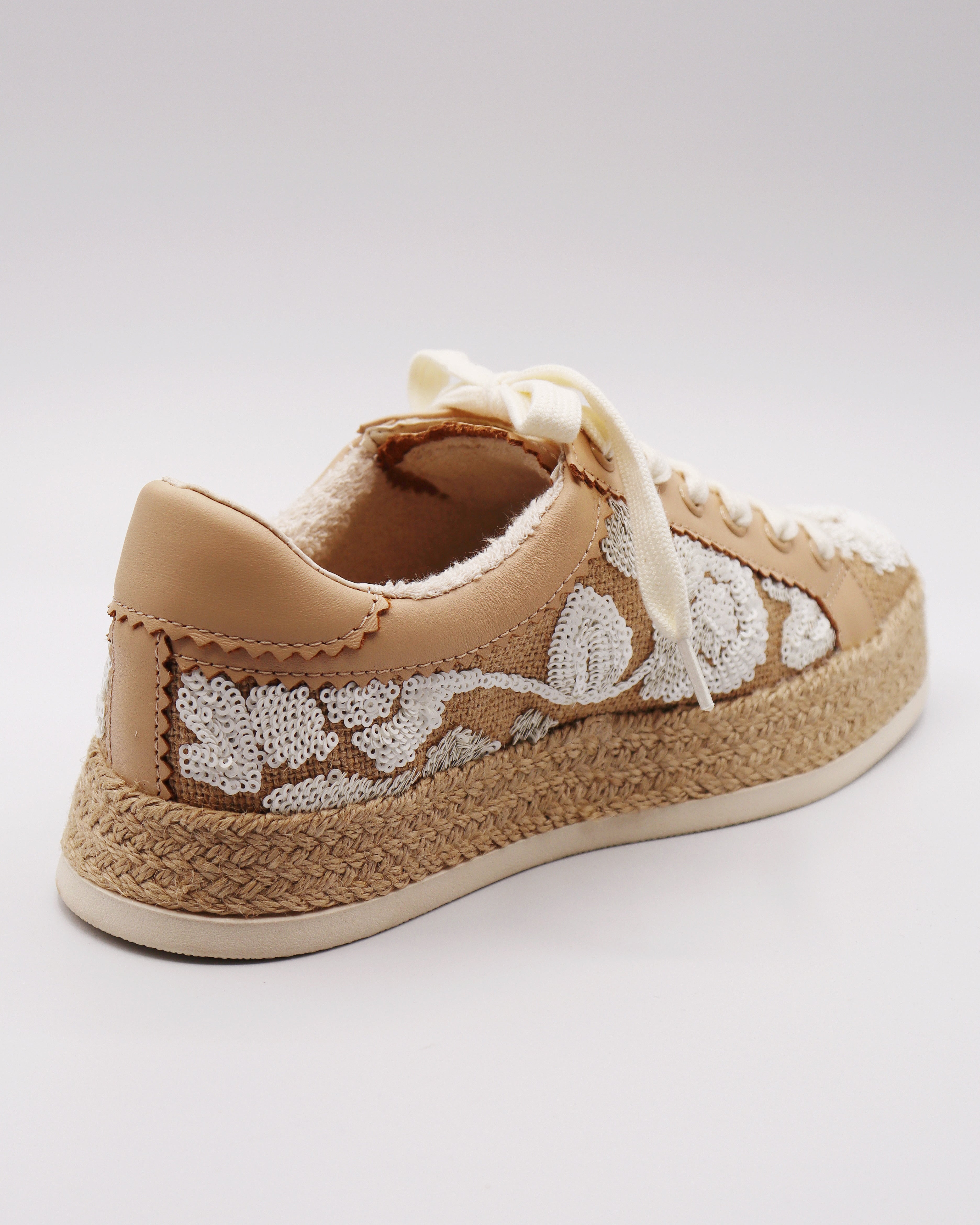 DOLCE VITA | Azalia Sneakers in Natural Multi Floral Sequin - Blackbird Boutique